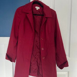 Ann Taylor LOFT Red Trenchcoat